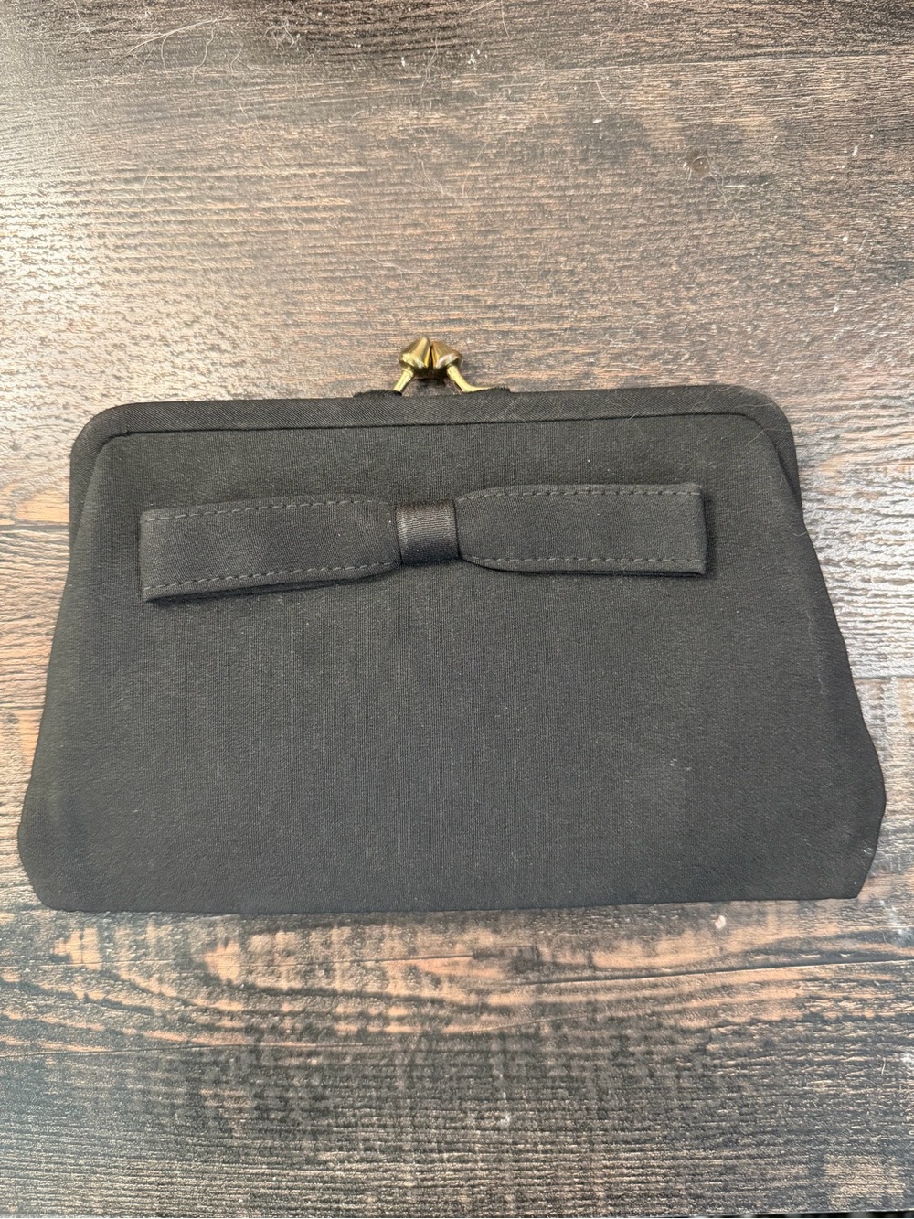 Black Bow Accent Clutch